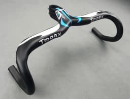 Integrated Bicycle Handlebar with Carbon Rod, 75mm Drop, 130mm, 400, 420/440x90, 100, 110, 120mm