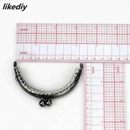 1 Piece 8.5 CM Size Double Bead Semicircular Metal Purse Frame Kiss Clasp Clutch DIY Bag Accessory