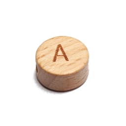 20Pcs/lot 10 15mm Mixed Letter Beech Wood Beads Round Flat Alphabet Loose Spacer Beads For Jewelry Making Handmade Diy Bracelet