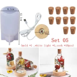 DIY Crystal Epoxy Resin Mold One-in-one Ball Small Night Lamp Multi-size Round Night Light Set Silicone Molds For Epoxy Resin