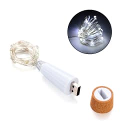 2m 20 LED Cork Bottle Fairy Light USB Rechargeable Indoor Decoration String Lamp for Bar Bedroom Home Party Wedding Christmas