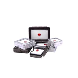 Loose Diamond or Gemstone Display Box Jewelry Beads Pearls Storage Holder Show Container Metal Glass Top Gem Subscription Case