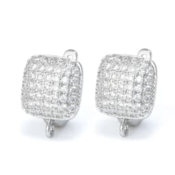 New DIY Earrings Clasps Hooks for Woman Handmade Jewelry Making Accessories Gold Color Brass Zircon Earrings Hook
