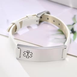 Free Engraving Medical Alert ID Bracelets Womens, Customized Adjustable Leather Chain Wrap Bracelets for Anxiety Type 2 Diabetes