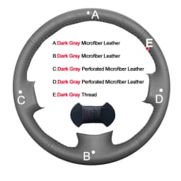 Hand Sewing Car Steering Wheel Cover Wrap Beige Leather Suede For Renault Megane 2 2002-2009 Scenic 2 (Grand Scenic) Kangoo 2