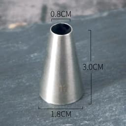 #00~12 Round Dot Piping Nozzles Pastry Icing Tips Fondant Cup Cake Chocolate Baking Decorating Tools Stainless Steel