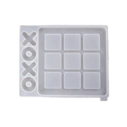 1 Pc Tic Tac Toe Game Board and X O Silicone Molds Set Epoxy Resin DIY Art Craft Mold for Christmas NightA Art Crafts Tools