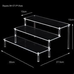 Widen10cm Acrylic Storage Jewellery Display Model Stud Makeup Figure Doll Stand Decoration Put Doll Hand Handle Trapezoidal