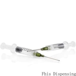 Borosilicate Glass Luer Lock Syringe 1ml Capacity Reusable Heat Resistant Tube for Labs Use Lab with 14G Needles