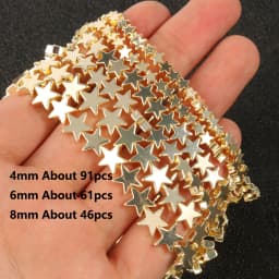 9K Gold Color Hematite Square Heart Round Shape Natural Beads Loose Stone Beads For Jewelry Making DIY Bracelet Necklace 15inch