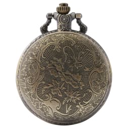 Bronze Retro Hollow Death Pocket Watch Quartz Clock Necklace Vintage Pendant Jewelry Sweater Chain Gifts for Men Women Kids