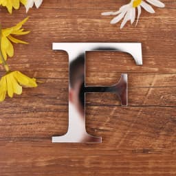Silver Letter Acrylic 3D Mirror Wall Sticker Home Decor Alphabet Poster For Birthday Party Wedding Diy Wallpaper Peel & Stick