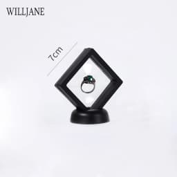 3D Floating Picture Frame Shadow Box Protect Ring Earrings Jewelry Display Stand Pendant Necklace Holder Gem Stones Storage Case