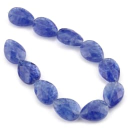 Natural Faceted Water Drop Stone Beads Jades Lapis Lazuli Quartz Beads for Jewelry Making DIY Bracelet Accessories 11pcs 18x13mm