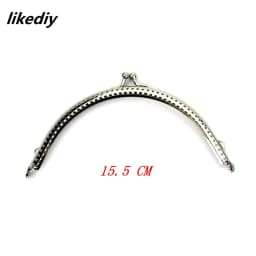 1 Piece Glossy Silver Basic Arch Metal Purse Frame Kiss Clasp Lock DIY Bag Accessories 8.5/10.5/12.5/15.5/18.5 CM
