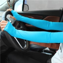 52cm Summer Women Thin Solid Modal Cotton Elasticity Cycling Drive Outdoor Sports Sun Protection Long Half-Finger Sleeve Gloves