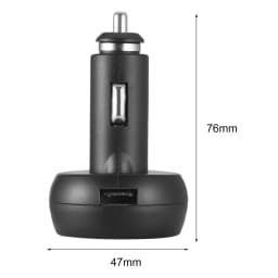 3 in 1 DC 12V/24V LED Digital Meter Display USB Car Charger Voltmeter Thermometer Car Battery Monitor LED Digital Dual Display
