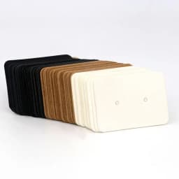 100 PCS 2.5*3.5cm Rectangle Black White Blank Kraft Paper Jewelry Holder Earring Cards Label Tags DIY Accessories Wholesale