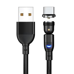 540 Rotate Magnetic Cable Fast Charging Mobile Phone USB C Cable For iPhone 12 Pro MAX Samsung Xiaomi Huawei P50 Magnetic Cable