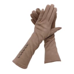 Gloves winter ladies gloves suede long 35CM arm suede fashion suede touch screen thick black gray beige dark blue brown light gr