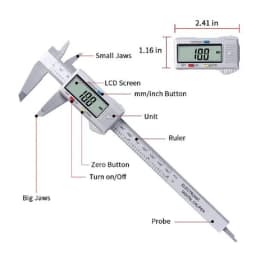 150mm 100mm Electronic Digital Caliper Carbon Fiber Dial Vernier Caliper Gauge Micrometer Measuring Tool Digital Ruler