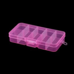 10 Slots Plastic Storage Jewelry Box Compartment Adjustable Container for Beads Earring Box Jewelry Rectangle Box Case 12 Color