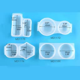 Faceted Round Square Orgonite Resin Pendant Mold Crystals Stones Orgone Silicone Resin Mold Keychain Jewelry Making Tool