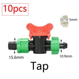16mm 5/8'' Irrigation Drip Tape Tap Valve Elbow Tee End Plug Thread Lock Connector Garden Watering Pipe Hose Joints