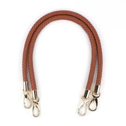 2pcs High Quality PU Leather Handbag Handles Handmade Alloy Metal Bag DIY Accessories Braided Rope Bag Shoulder Bag Strap KZ0346