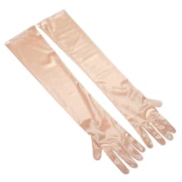 Women Long Section Imitate Satin Banquet Dance Dinner Show Cosplay Retro Style Soft Elasticity Solid Sexy Etiquette Gloves