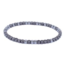 Weight Loss No Magnetic Therapy Bracelet For Men Women Geometric Black Hematite Stone Beads Stretch Health Care Bracelet Jewelry