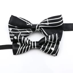 Men's Music Theme Bow Ties Polyester Parent-Child Bowtie Set Piano Stave Guitar Star Pattern Mens Party Prom Cravat Accessory