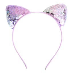 New children's cartoon sweet fish scale sequined cat ear jewelry headband