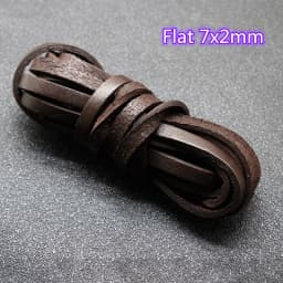 2m/Lot Brown Genuine Leather Cord 1/2/3/4/5/6/8mm Round Flat Leather Strap Rope String for DIY Bracelet Necklace Jewelry Making