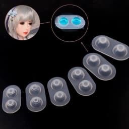 6 Sizes Doll Eyes Mold BJD Doll Heavy Pupil Eye Eyeball Dome Silicone Molds Kit