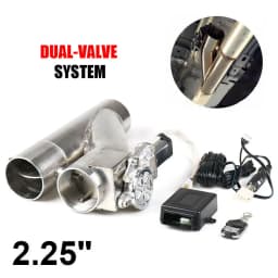 2'' 2.25'' 2.5" 3" Electric Exhaust Cutout Kit Y pipe Exhaust Control Valve With Dual Valve System Switch Remote Control Kit