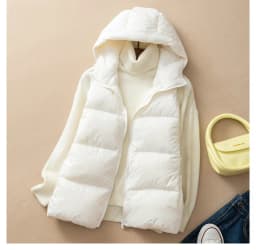 SEDUTMO Winter Duck Down Jacket Women Short Warm Thick Hooded Vest Female Slim Quilted Sleeveless For Spring ED1820
