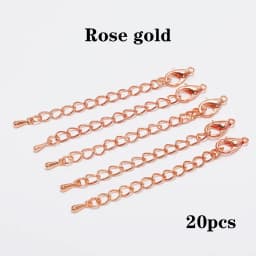 10/20pcs/lot 50 70mm Metal Extended Extension Tail Chain Lobster Clasps Connector For DIY Jewelry Bracelet Necklace Wholesale