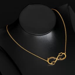 Custom Heart Names Infinity Necklaces For Women Men Stainless Steel Customized Necklace Pendant Personalized Chain Jewelry Gift