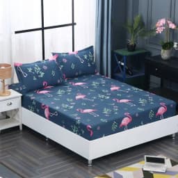 1 piece of bed sheet for bedroom 100%Polyeste Elastic Band Around bedding Fitted Sheet Only (excluding pillowcases)