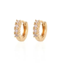 CRMYA Gold Silver Filled Several Sizes Hoop Earring CZ Zircon Heart Higgle Earrings For Women Jewelry Wholesale Aretes De Mujer