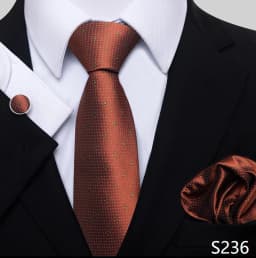 Newest Style Holiday Present 100% Silk Tie Pocket Squares Cufflink Set Necktie Men Dark Blue Wedding Accessories Office Cravat