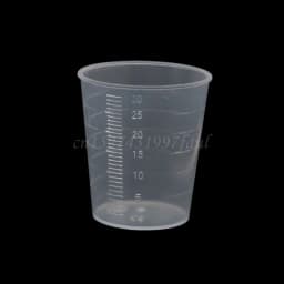 50Pcs 30ml Plastic Graduated Cups Clear Scale Cups with 50 Pcs Wooden Stirring Sticks for Mixing Paint Epoxy Resin Tools