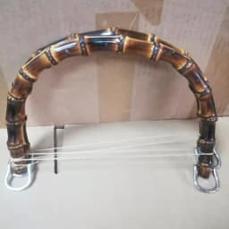 Outside 25X14 cm Large Size Thickness 1.2-1.5 cm Genuine Handmade Bamboo Bag Handle Obag Hanger Frame Rattan Purse Handles Parts