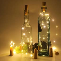 10PCS 2M 20LED Wine Bottle Cork String Light AAA Powered Copper Wire Bottle Stopper Garland Light DIY Wedding Party Light