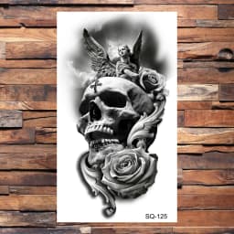 Black Scorpion Temporary Tattoos For Adults Men Realistic Dragon Wolf Tiger Thorns Fake Tattoo Sticker Hand Leg Tatoos Creative