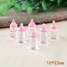 10pcs Cute 1:12 Simulation Mini Milk Bottle Feeding Bottles Miniature Baby Bottle DIY Dollhouse Miniature Accessories