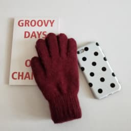 Winter Women Keep Warm Plus Velvet Touch Screen Thicken Cute Lovely Solid Soft Knitted Wool Gloves Drive Cycling Rabbit Fur