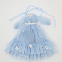 DBS dress for Blyth Doll ICY Licca Outfit Blue Dress Flower Suit Wedding Dress Lace Anime Doll Clothes
