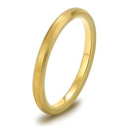 Tigrade Gold Plated Wedding Ring for Women 2/4/6/8mm Wide Brushed Tungsten Men's Ring Luxury Anniversary Jewelry for Couple Gift
